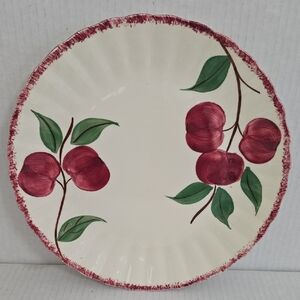 Vintage Handpainted Blue Ridge / Southern Pottery 10 1/4 Inch Crab Apple Plate